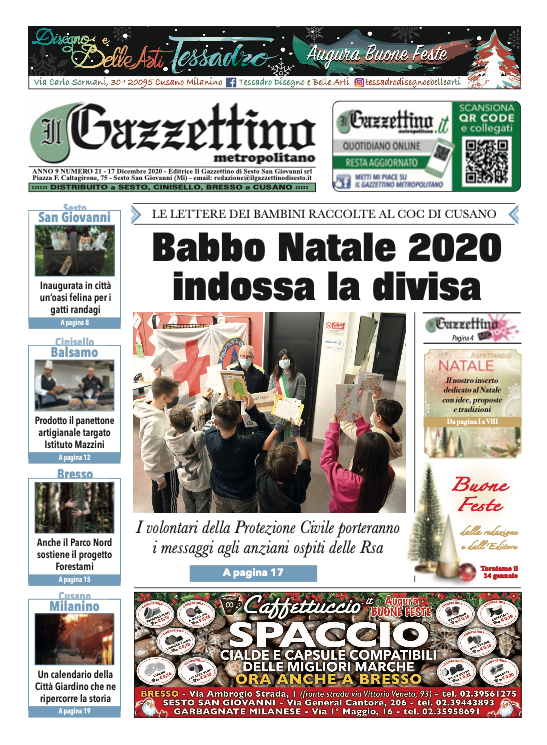 dettaglio prima pagina il gazzettino metropolitano 17 dicembre 2020 -2