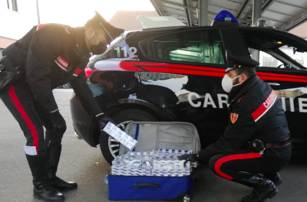 Carabinieri sequestrano 500 pacchetti di sigarette di contrabbando