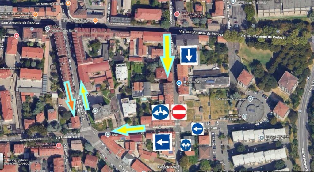 Cinisello Balsamo, cambia la viabilità tra via Palestro, via Solferino e via Amendola