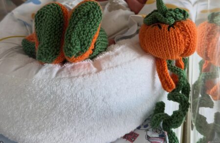 Cappellini e piccoli pupazzi a tema Halloween per i piccoli pazienti della Neonatologia del Niguarda
